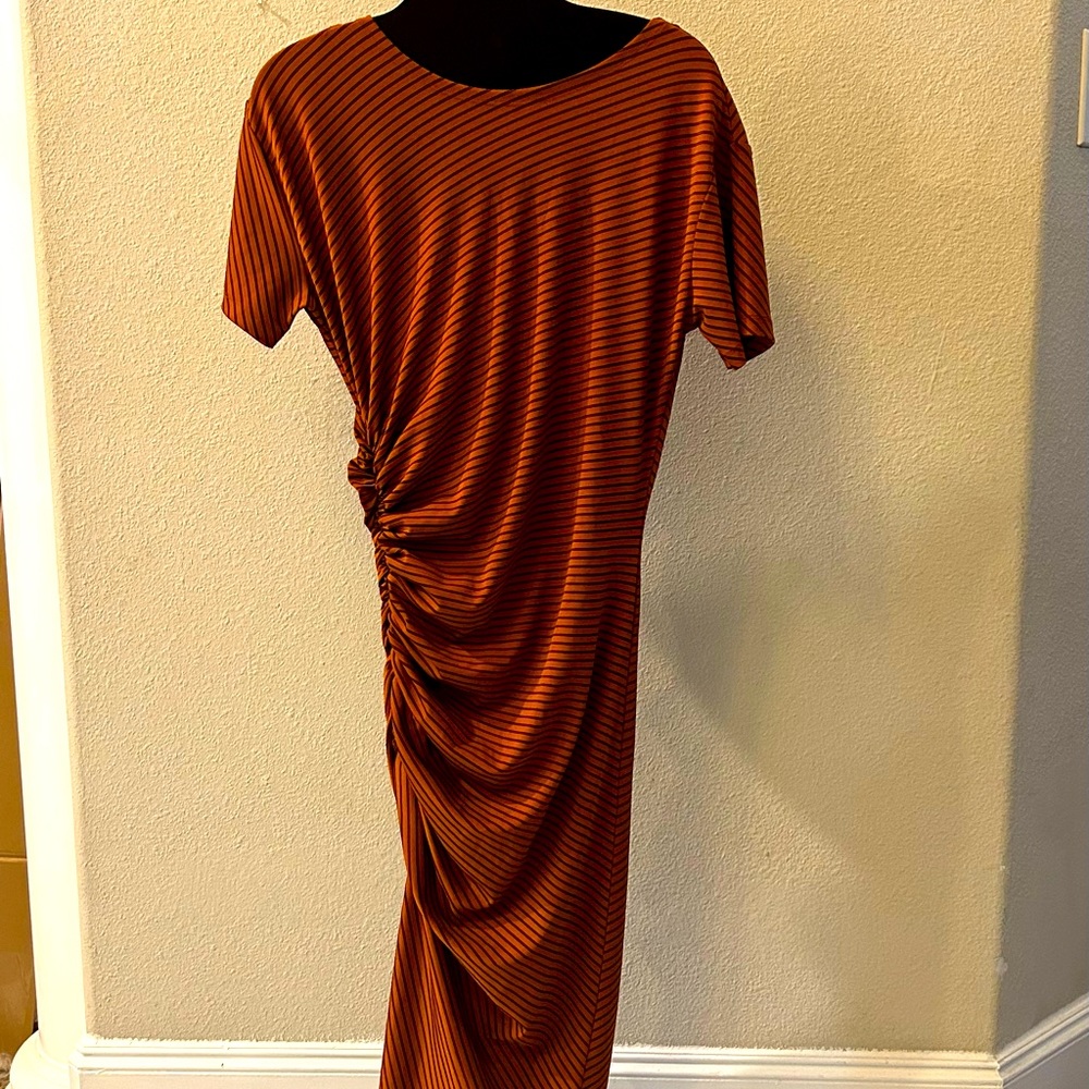 Zara Dress orange and black size medium
